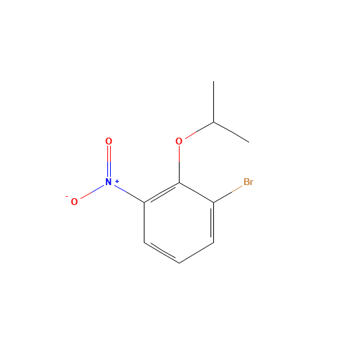 1-bromo-3-nitro-2-propan-2-yloxybenzene (CAS: 1369923-30-7) - Chemical Structure and Molecular Formula 