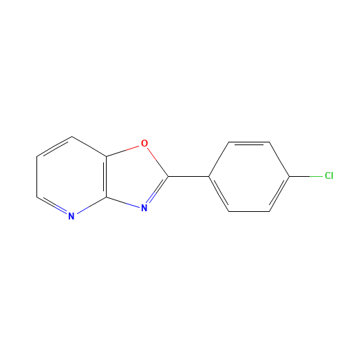 2-(4-chlorophenyl)-[1,3]oxazolo[4,5-b]pyridine (CAS: 52333-45-6) - Chemical Structure and Molecular Formula 