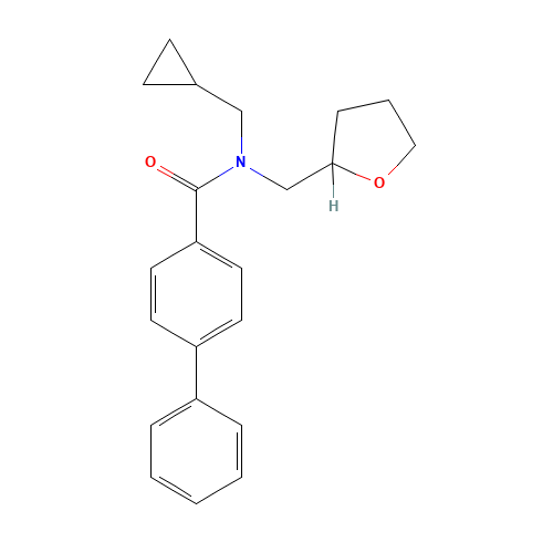 N-(cyclopropylmethyl)-N-(oxolan-2-ylmethyl)-4-phenylbenzamide (CAS: 650590-61-7) - Related Chemical Product