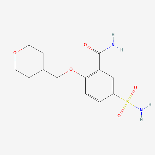 2-(oxan-4-ylmethoxy)-5-sulfamoylbenzamide (CAS: 1228874-09-6) - Related Chemical Product