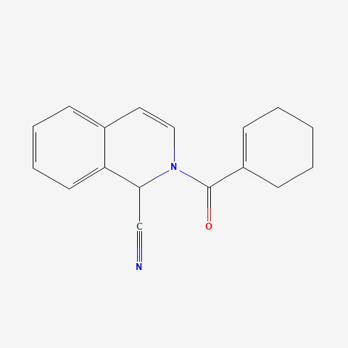 2-(cyclohexene-1-carbonyl)-1H-isoquinoline-1-carbonitrile (CAS: 79858-24-5) - Chemical Structure and Molecular Formula 