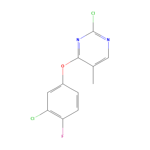 2-chloro-4-(3-chloro-4-fluorophenoxy)-5-methylpyrimidine (CAS: 1341200-66-5) - Related Chemical Product