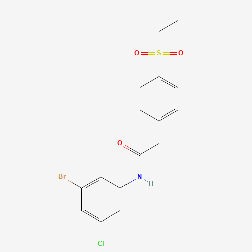 N-(3-bromo-5-chlorophenyl)-2-(4-ethylsulfonylphenyl)acetamide (CAS: 1426806-68-9) - Related Chemical Product