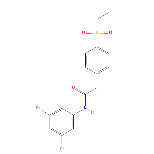 N-(3-bromo-5-chlorophenyl)-2-(4-ethylsulfonylphenyl)acetamide (CAS: 1426806-68-9) - Related Chemical Product