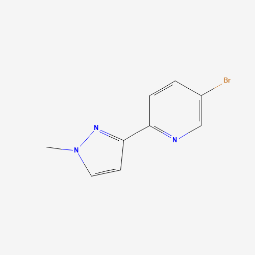 5-bromo-2-(1-methylpyrazol-3-yl)pyridine (CAS: 811464-20-7) - Chemical Structure and Molecular Formula 