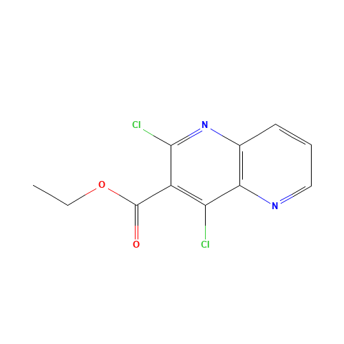 ethyl 2,4-dichloro-1,5-naphthyridine-3-carboxylate (CAS: 1312605-84-7) - Chemical Structure and Molecular Formula 