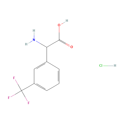 2-amino-2-[3-(trifluoromethyl)phenyl]acetic acid;hydrochloride (CAS: 1134915-25-5) - Related Chemical Product