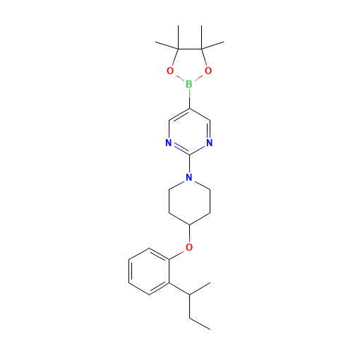 2-[4-(2-butan-2-ylphenoxy)piperidin-1-yl]-5-(4,4,5,5-tetramethyl-1,3,2-dioxaborolan-2-yl)pyrimidine (CAS: 1020658-84-7) - Related Chemical Product