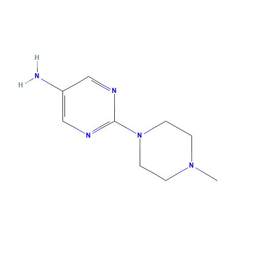 2-(4-methylpiperazin-1-yl)pyrimidin-5-amine (CAS: 943757-74-2) - Chemical Structure and Molecular Formula 