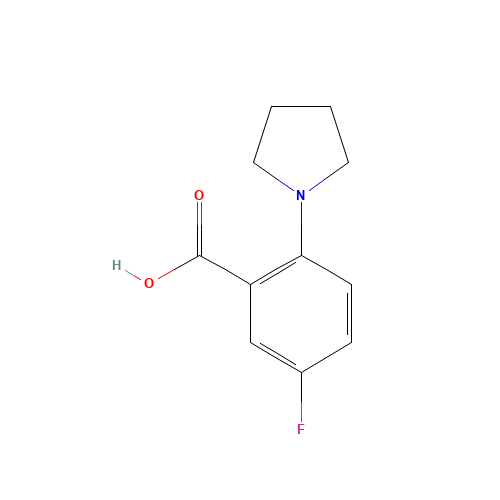 5-fluoro-2-pyrrolidin-1-ylbenzoic acid (CAS: 1096304-38-9) - Related Chemical Product