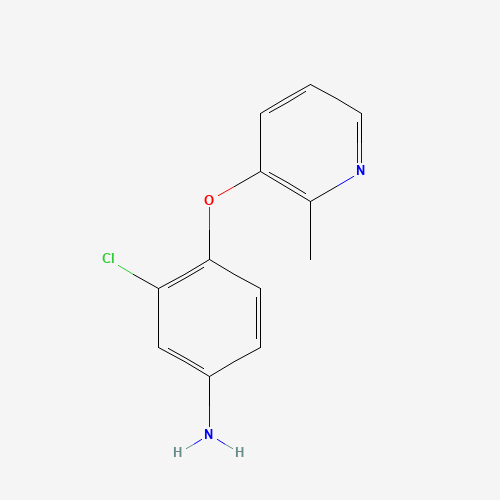 3-chloro-4-(2-methylpyridin-3-yl)oxyaniline (CAS: 1362703-20-5) - Chemical Structure and Molecular Formula 