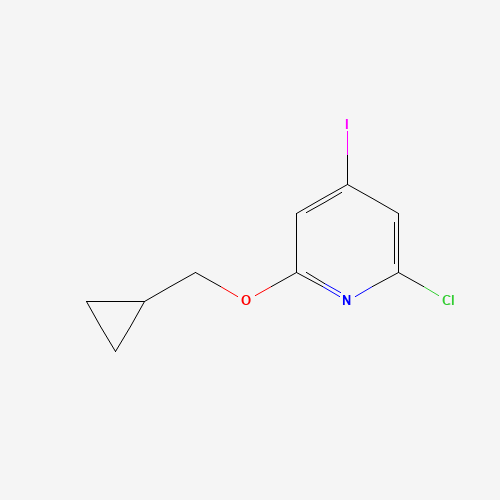 2-chloro-6-(cyclopropylmethoxy)-4-iodopyridine (CAS: 1610521-19-1) - Chemical Structure and Molecular Formula 