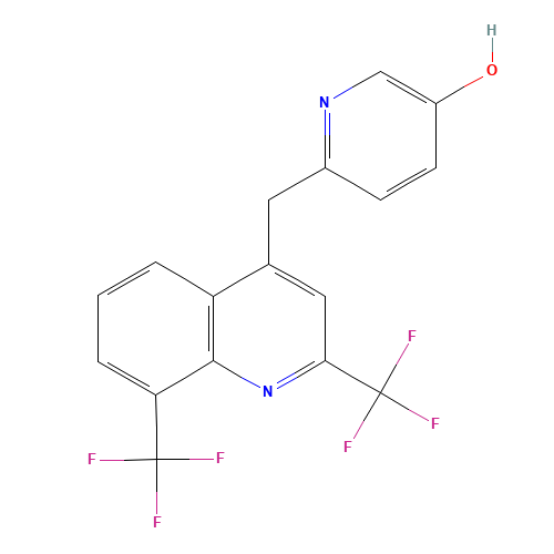 6-[[2,8-bis(trifluoromethyl)quinolin-4-yl]methyl]pyridin-3-ol (CAS: 955315-33-0) - Related Chemical Product
