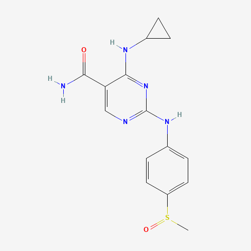 4-(cyclopropylamino)-2-(4-methylsulfinylanilino)pyrimidine-5-carboxamide (CAS: 1198300-92-3) - Related Chemical Product