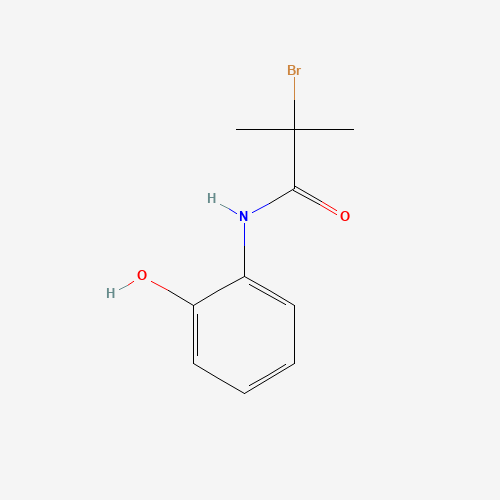 2-bromo-N-(2-hydroxyphenyl)-2-methylpropanamide (CAS: 129339-29-3) - Chemical Structure and Molecular Formula 