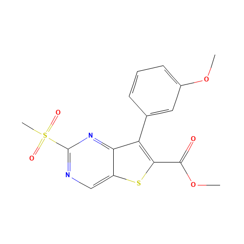 methyl 7-(3-methoxyphenyl)-2-methylsulfonylthieno[3,2-d]pyrimidine-6-carboxylate (CAS: 1462950-05-5) - Related Chemical Product