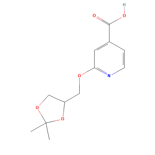 2-[(2,2-dimethyl-1,3-dioxolan-4-yl)methoxy]pyridine-4-carboxylic acid (CAS: 1303587-90-7) - Related Chemical Product