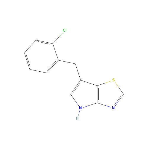 6-[(2-chlorophenyl)methyl]-4H-pyrrolo[2,3-d][1,3]thiazole (CAS: 1312363-34-0) - Chemical Structure and Molecular Formula 