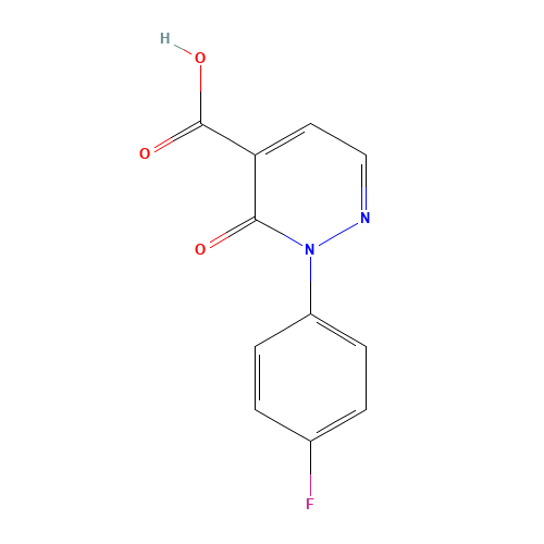 2-(4-fluorophenyl)-3-oxopyridazine-4-carboxylic acid (CAS: 946505-09-5) - Chemical Structure and Molecular Formula 