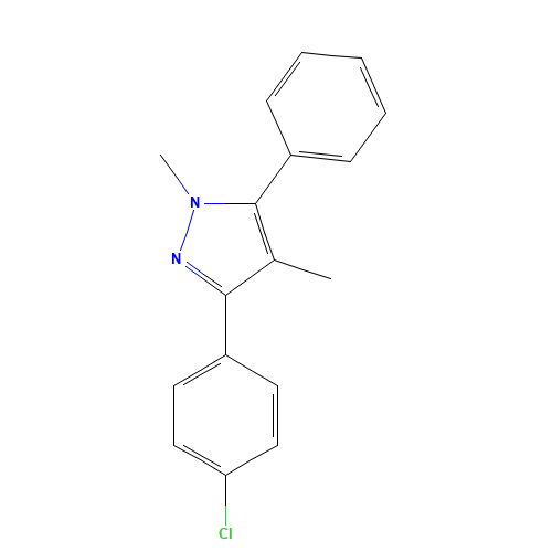 3-(4-chlorophenyl)-1,4-dimethyl-5-phenylpyrazole (CAS: 98232-94-1) - Related Chemical Product