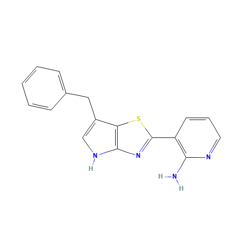 3-(6-benzyl-4H-pyrrolo[2,3-d][1,3]thiazol-2-yl)pyridin-2-amine (CAS: 1312363-64-6) - Chemical Structure and Molecular Formula 
