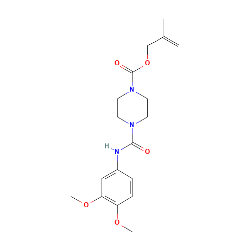 2-methylprop-2-enyl 4-[(3,4-dimethoxyphenyl)carbamoyl]piperazine-1-carboxylate (CAS: 75289-78-0) - Related Chemical Product
