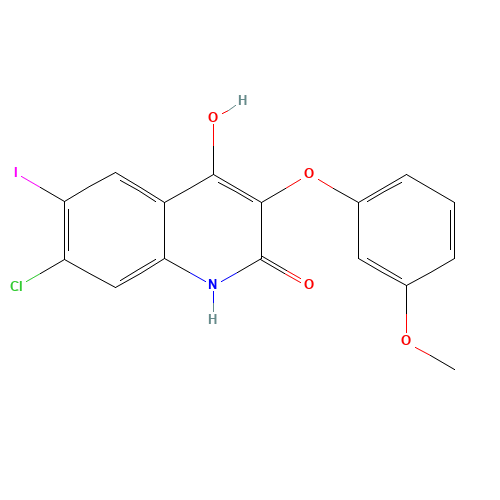 7-chloro-4-hydroxy-6-iodo-3-(3-methoxyphenoxy)-1H-quinolin-2-one (CAS: 1398341-30-4) - Related Chemical Product