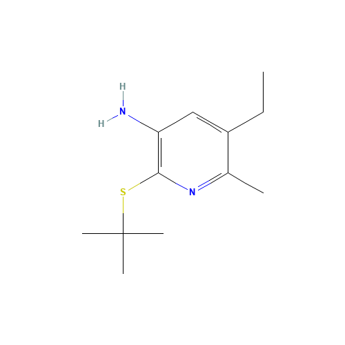 2-tert-butylsulfanyl-5-ethyl-6-methylpyridin-3-amine (CAS: 139393-97-8) - Related Chemical Product