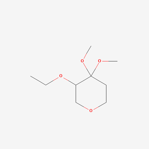 3-ethoxy-4,4-dimethoxyoxane (CAS: 873062-82-9) - Chemical Structure and Molecular Formula 