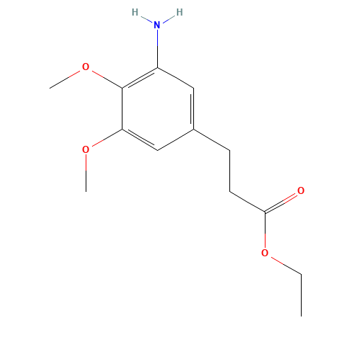 ethyl 3-(3-amino-4,5-dimethoxyphenyl)propanoate (CAS: 778567-66-1) - Chemical Structure and Molecular Formula 