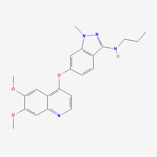 6-(6,7-dimethoxyquinolin-4-yl)oxy-1-methyl-N-propylindazol-3-amine (CAS: 862178-78-7) - Related Chemical Product