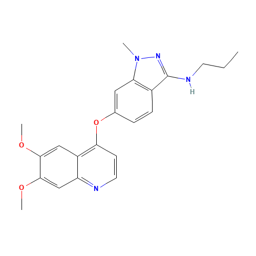 6-(6,7-dimethoxyquinolin-4-yl)oxy-1-methyl-N-propylindazol-3-amine (CAS: 862178-78-7) - Related Chemical Product