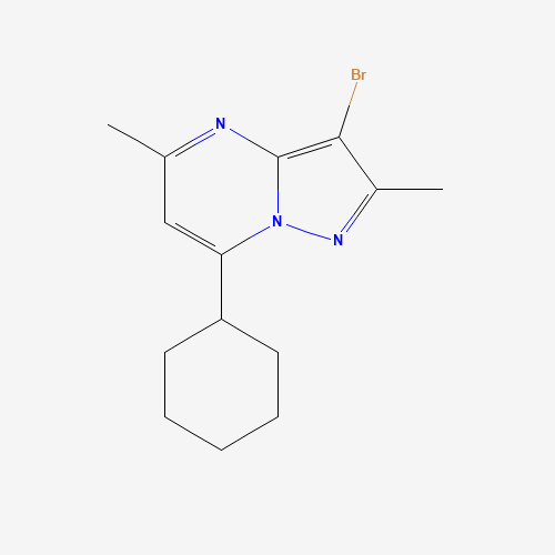 3-bromo-7-cyclohexyl-2,5-dimethylpyrazolo[1,5-a]pyrimidine (CAS: 1263286-18-5) - Related Chemical Product