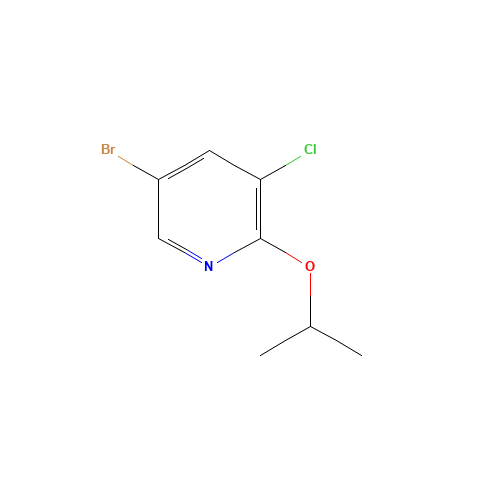 5-bromo-3-chloro-2-propan-2-yloxypyridine (CAS: 1211531-67-7) - Chemical Structure and Molecular Formula 