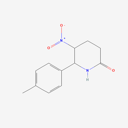 6-(4-methylphenyl)-5-nitropiperidin-2-one (CAS: 58373-39-0) - Chemical Structure and Molecular Formula 