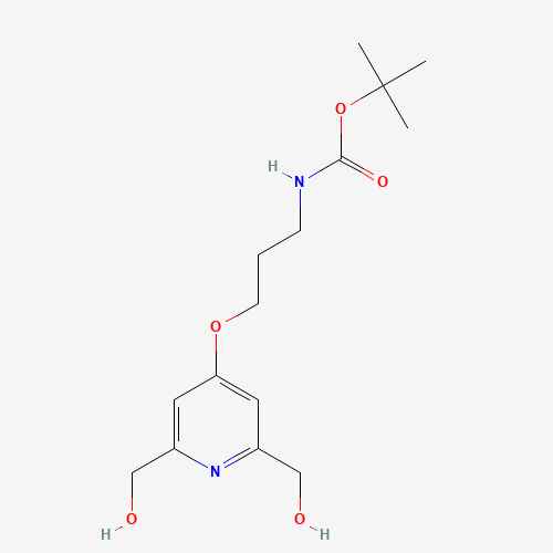 tert-butyl N-[3-[2,6-bis(hydroxymethyl)pyridin-4-yl]oxypropyl]carbamate (CAS: 945489-93-0) - Related Chemical Product