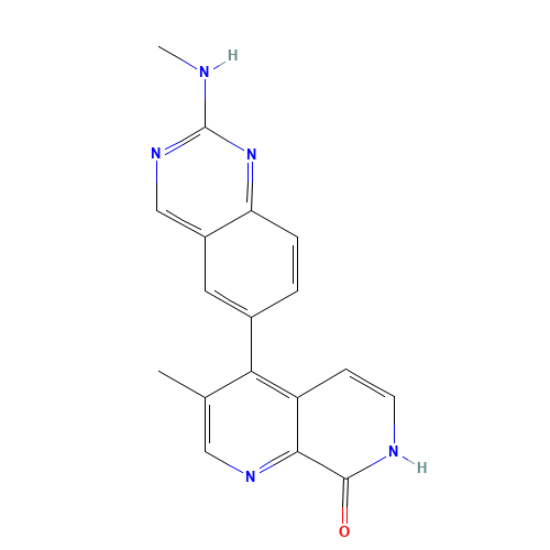 3-methyl-4-[2-(methylamino)quinazolin-6-yl]-7H-1,7-naphthyridin-8-one (CAS: 943606-53-9) - Related Chemical Product