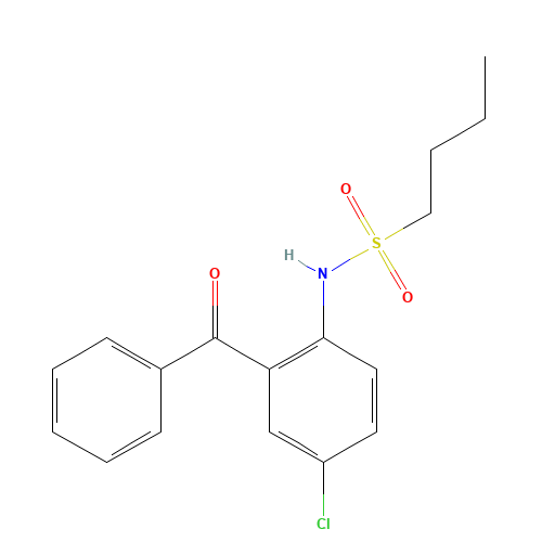 N-(2-benzoyl-4-chlorophenyl)butane-1-sulfonamide (CAS: 392305-35-0) - Related Chemical Product