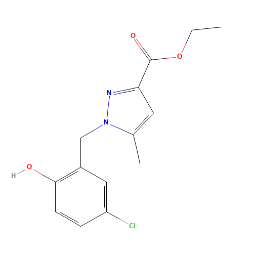 ethyl 1-[(5-chloro-2-hydroxyphenyl)methyl]-5-methylpyrazole-3-carboxylate (CAS: 851205-62-4) - Related Chemical Product