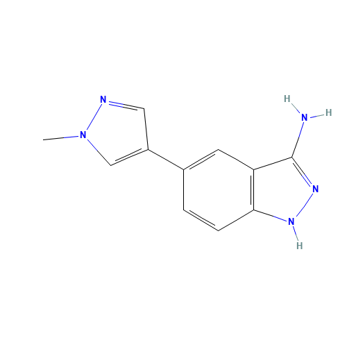 5-(1-methylpyrazol-4-yl)-1H-indazol-3-amine (CAS: 1093965-09-3) - Related Chemical Product