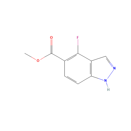 methyl 4-fluoro-1H-indazole-5-carboxylate (CAS: 473416-82-9) - Chemical Structure and Molecular Formula 