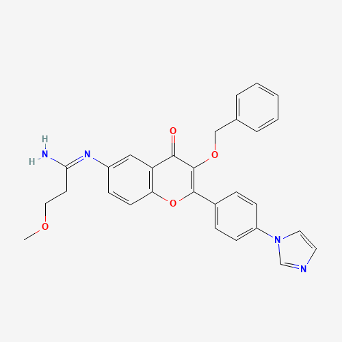 N'-[2-(4-imidazol-1-ylphenyl)-4-oxo-3-phenylmethoxychromen-6-yl]-3-methoxypropanimidamide (CAS: 1187016-38-1) - Related Chemical Product