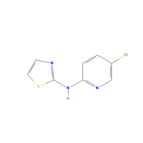 N-(5-bromopyridin-2-yl)-1,3-thiazol-2-amine (CAS: 350511-12-5) - Chemical Structure and Molecular Formula 