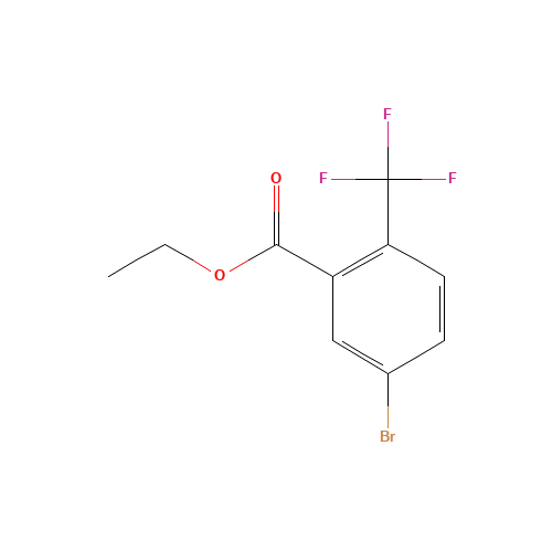 ethyl 5-bromo-2-(trifluoromethyl)benzoate (CAS: 1214386-25-0) - Chemical Structure and Molecular Formula 