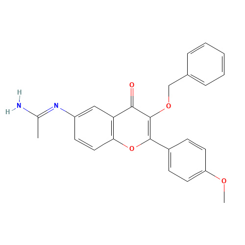N'-[2-(4-methoxyphenyl)-4-oxo-3-phenylmethoxychromen-6-yl]ethanimidamide (CAS: 1187016-51-8) - Related Chemical Product