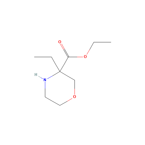 ethyl 3-ethylmorpholine-3-carboxylate (CAS: 1305287-88-0) - Chemical Structure and Molecular Formula 