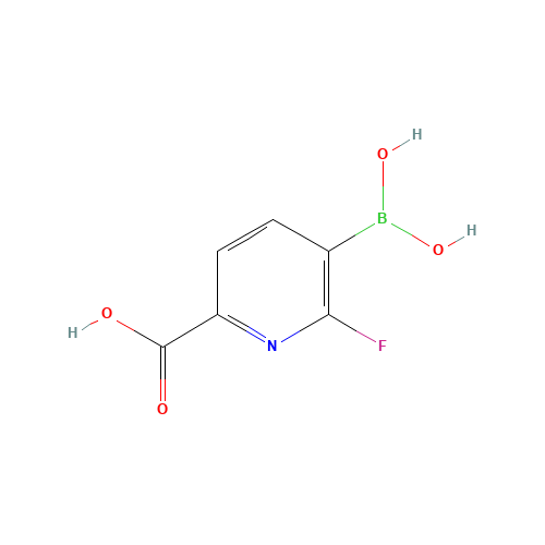 5-borono-6-fluoropyridine-2-carboxylic acid (CAS: 1256355-13-1) - Chemical Structure and Molecular Formula 