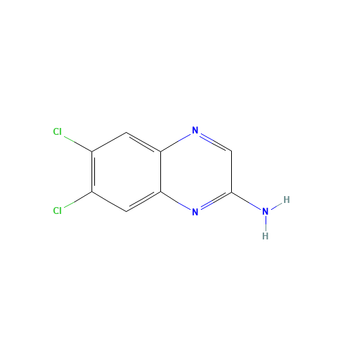 6,7-dichloroquinoxalin-2-amine (CAS: 76002-68-1) - Chemical Structure and Molecular Formula 