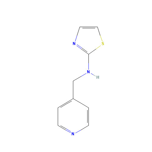 N-(pyridin-4-ylmethyl)-1,3-thiazol-2-amine (CAS: 444342-45-4) - Chemical Structure and Molecular Formula 