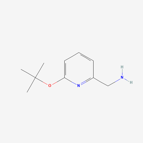 [6-[(2-methylpropan-2-yl)oxy]pyridin-2-yl]methanamine (CAS: 1247441-30-0) - Chemical Structure and Molecular Formula 